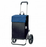 Chariot de Courses Bleu 44L Grandes Roues