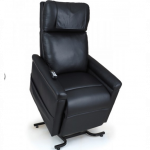 Fauteuil relax releveur 2 moteurs noir simili cuir ou velours noir grandes tailles Maxi Flex