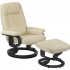 Fauteuil Relaxation Manuel cuir EXQUI rotation 360° 3 couleurs au choix