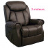 Fauteuil cuir releveur relaxation chauffant massant 2 moteurs Calin