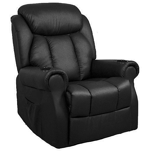 Fauteuil cuir releveur relaxation chauffant massant 2 moteurs Calin