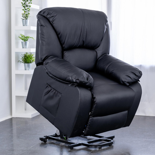 Fauteuil Relax Releveur Massant chauffant simili cuir 1 moteur inclinaison+ 3 couleurs