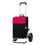 Chariot de Courses Rouge 2 Grandes Roues 44L