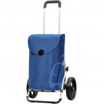 Chariot de Courses bleu 49L Grandes Roues