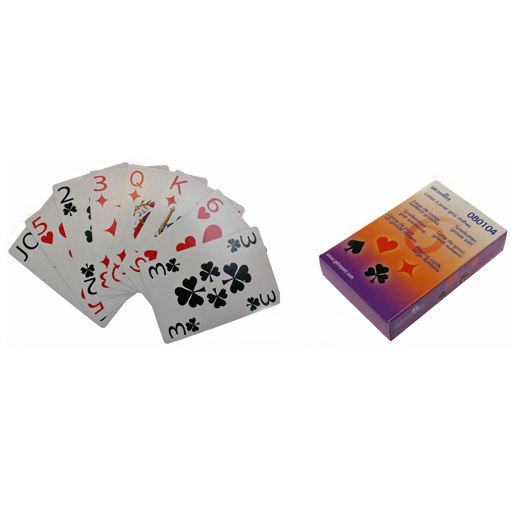 Boîte de 2 jeux de 54 cartes pour malvoyants - AVH - Boutique Valentiy