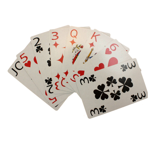 Jeu de Rami 2 jeux de 54 cartes gros caractères pour malvoyants