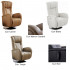 Fauteuil Relaxation 2 moteurs 100% Cuir Italien VOLDEN   6 couleurs au choix