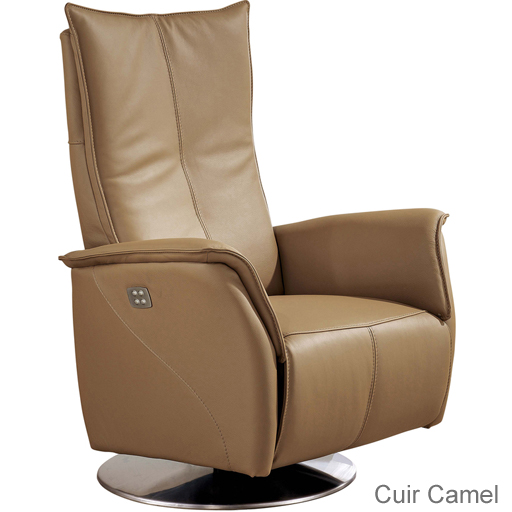 Fauteuil Relaxation 2 moteurs 100% Cuir Italien COTELIT 6 couleurs au choix