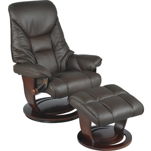 Fauteuil de relaxation manuel avec pouf intégré SENIORTYS ...